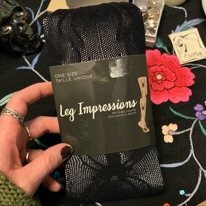 Fairy Grunge Goth Emo Spider Pattern Fishnets